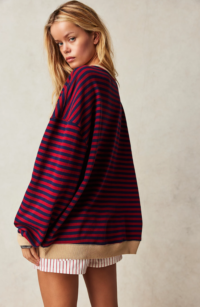 Hannah | Pull Oversize Rayé