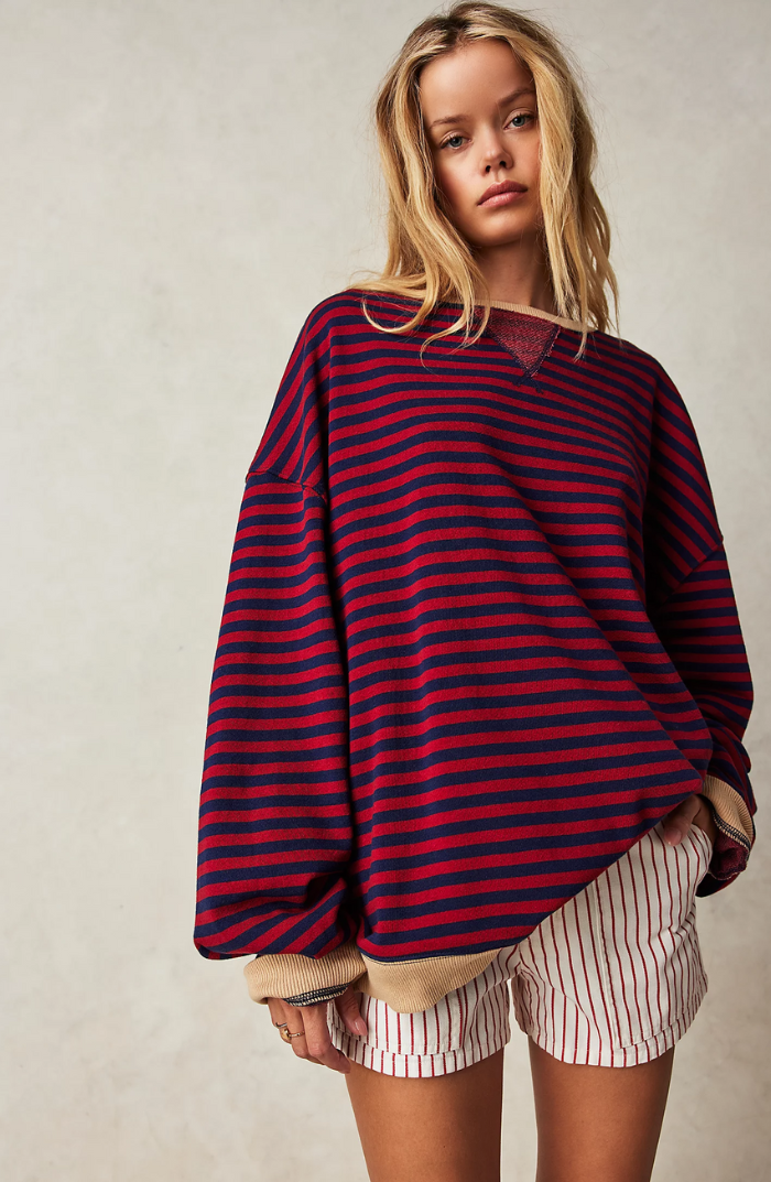 Hannah | Pull Oversize Rayé