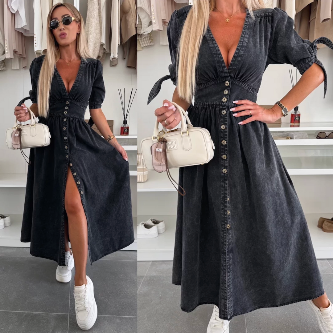 Ivanka | Robe en Denim Éclatante