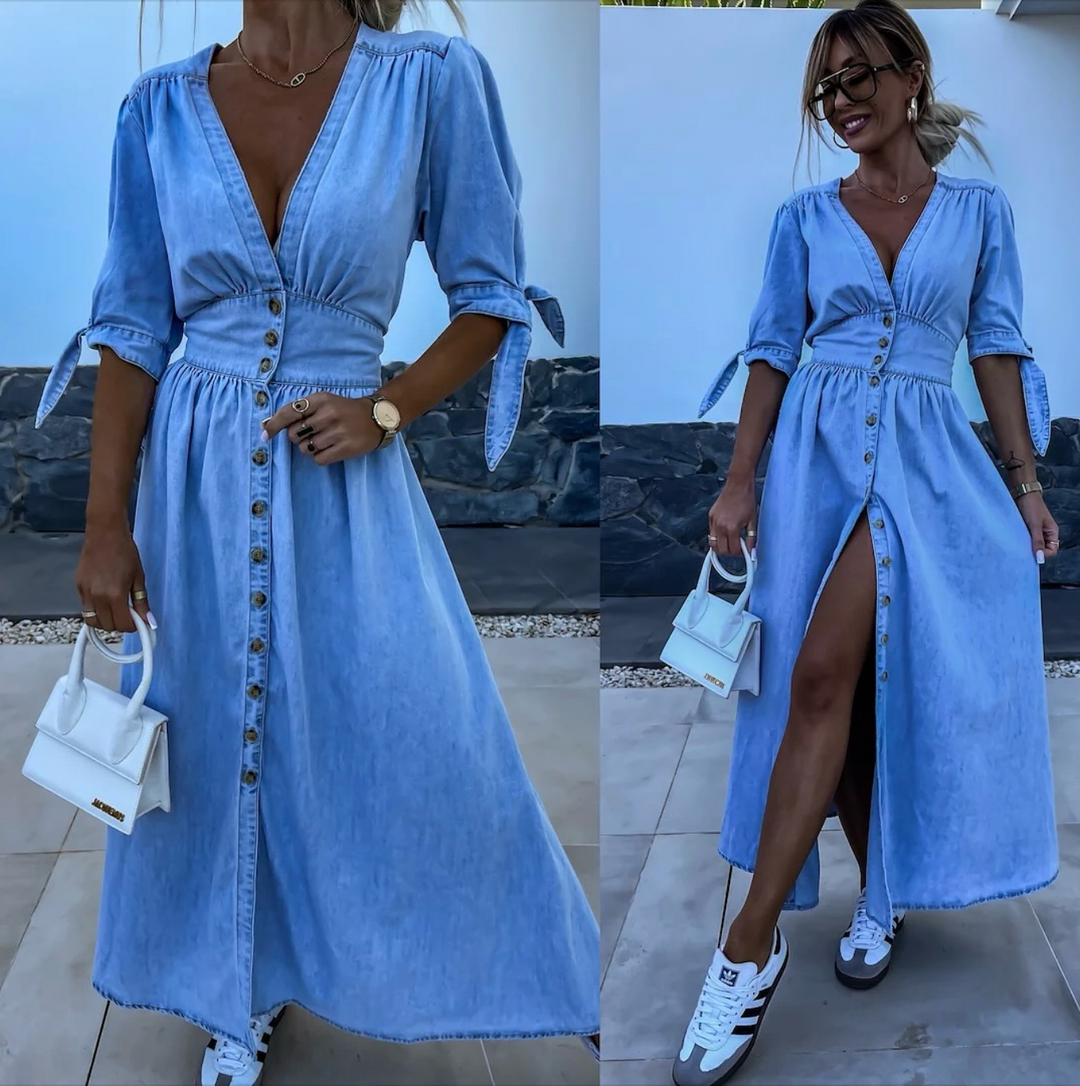 Ivanka | Robe en Denim Éclatante