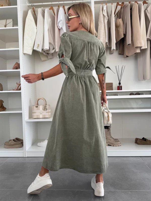 Ivanka | Robe en Denim Éclatante